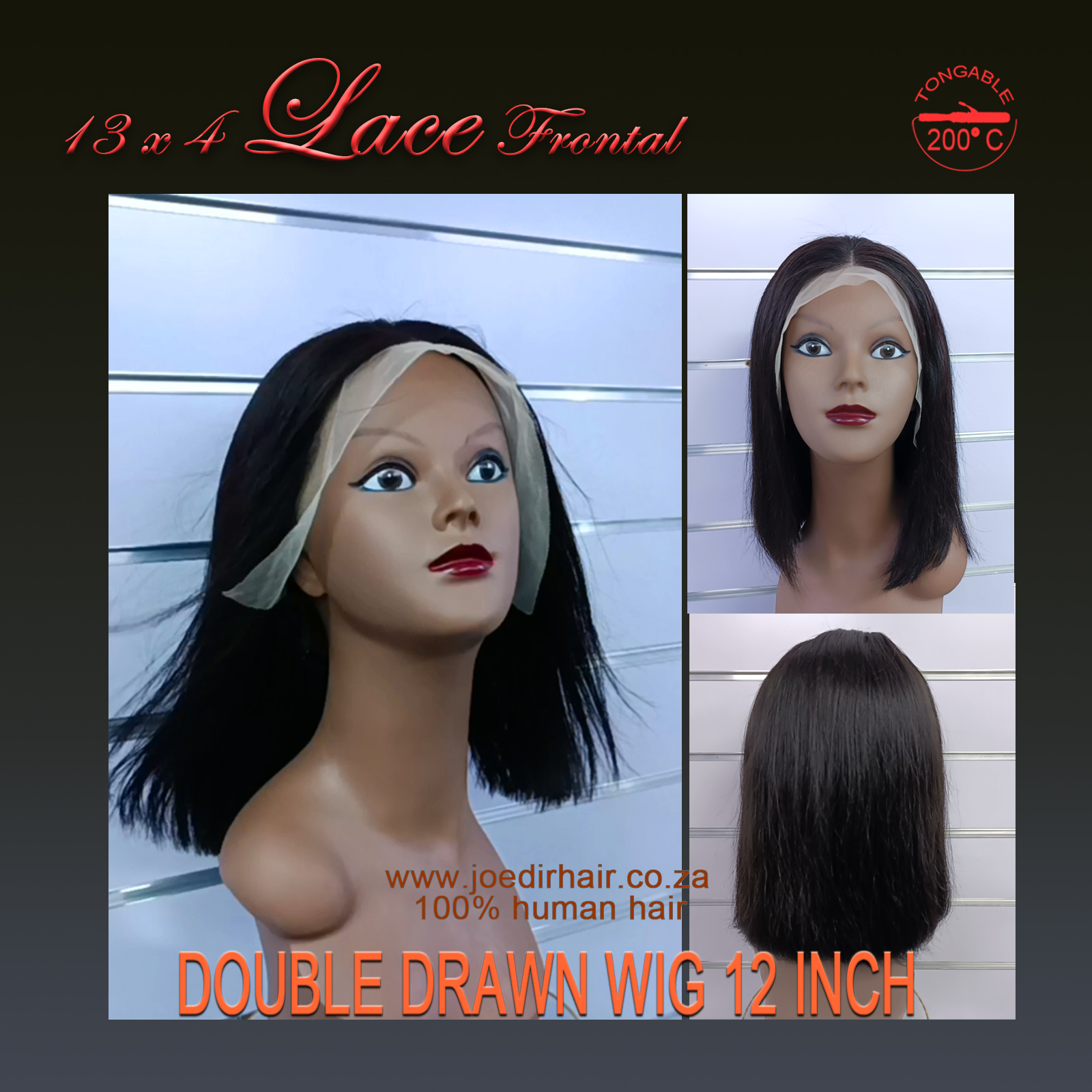 double drawn wig 12 inch